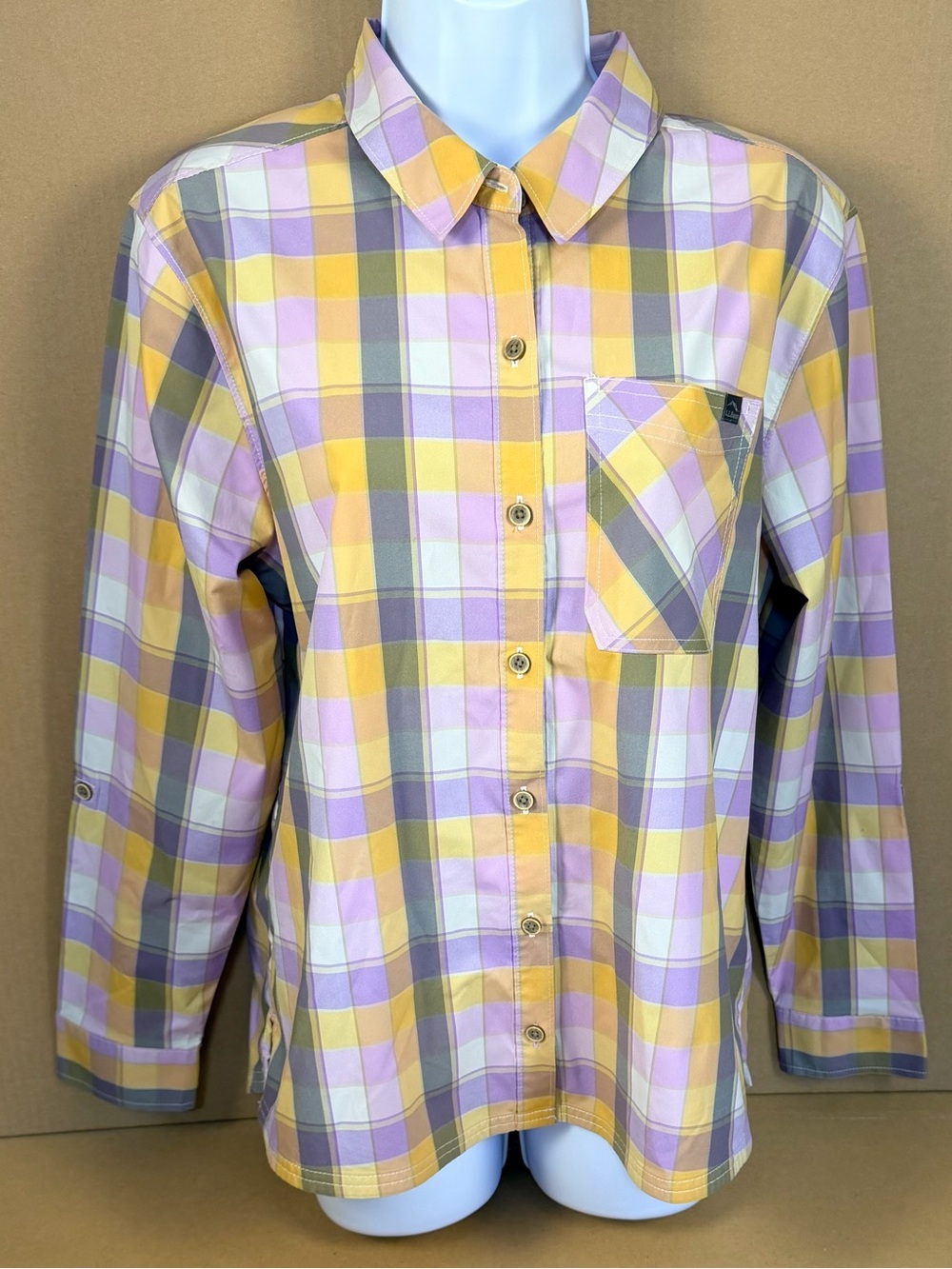 Ladie's LL Bean 505120 Preformance Plaid Shirt Medium